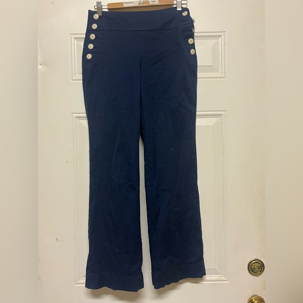 Talbots Navy Pants with buttons